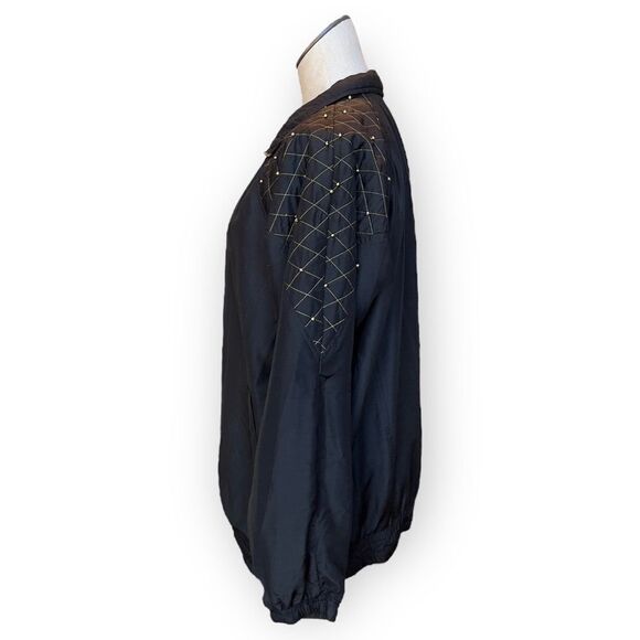 Vintage Silk Windbreaker Puffer Jacket - Picture 2 of 12